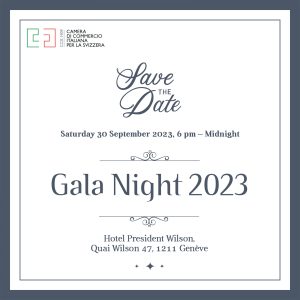 Save The Date - Gala Night a Ginevra
